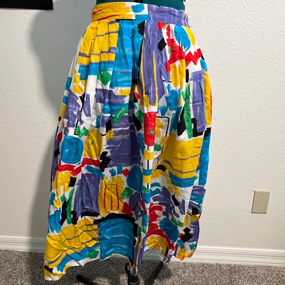 Vintage Colorful Abstract Women's Skirt